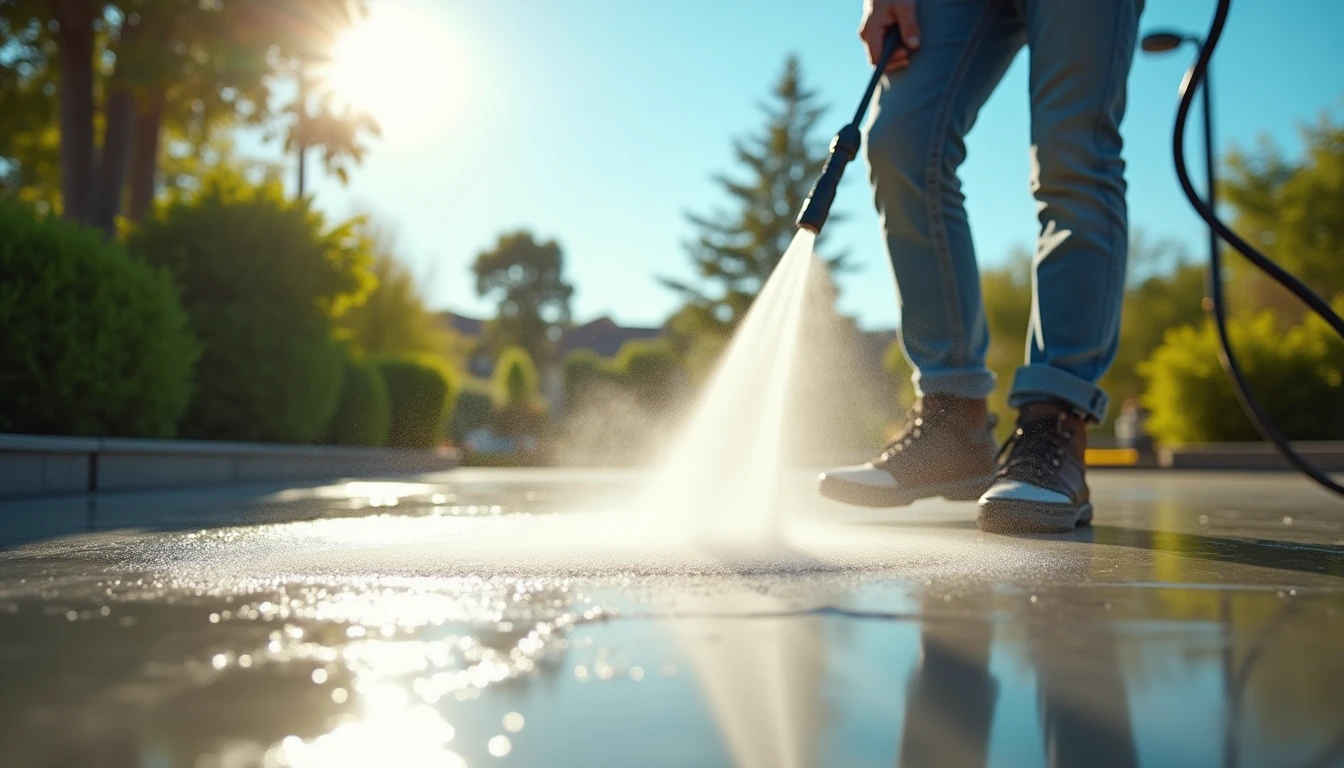 Nettoyer terrasse béton : la méthode professionnelle sans produits chimiques